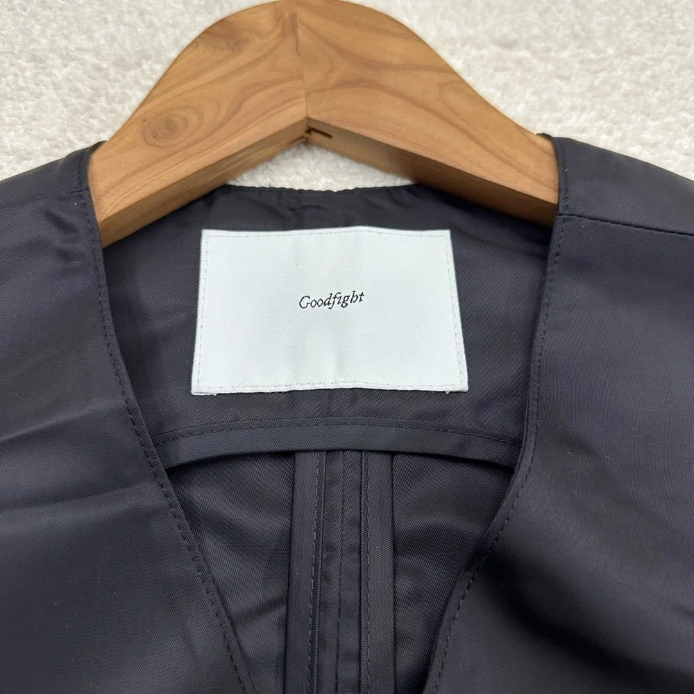 Goodfight Full Zip 100% Nylon Vest Black and Plaid Size XL New Without Tags - Picture 3 of 8